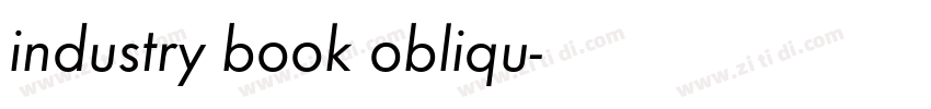 industry book obliqu字体转换